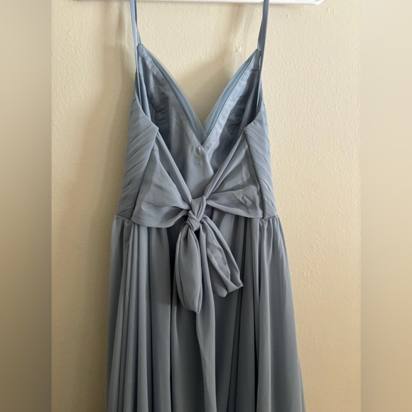 Azazie A2 Dusty Blue Dress - Picture 4 of 6